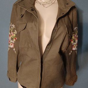 Floral embroidered military jacket by Ark & Co